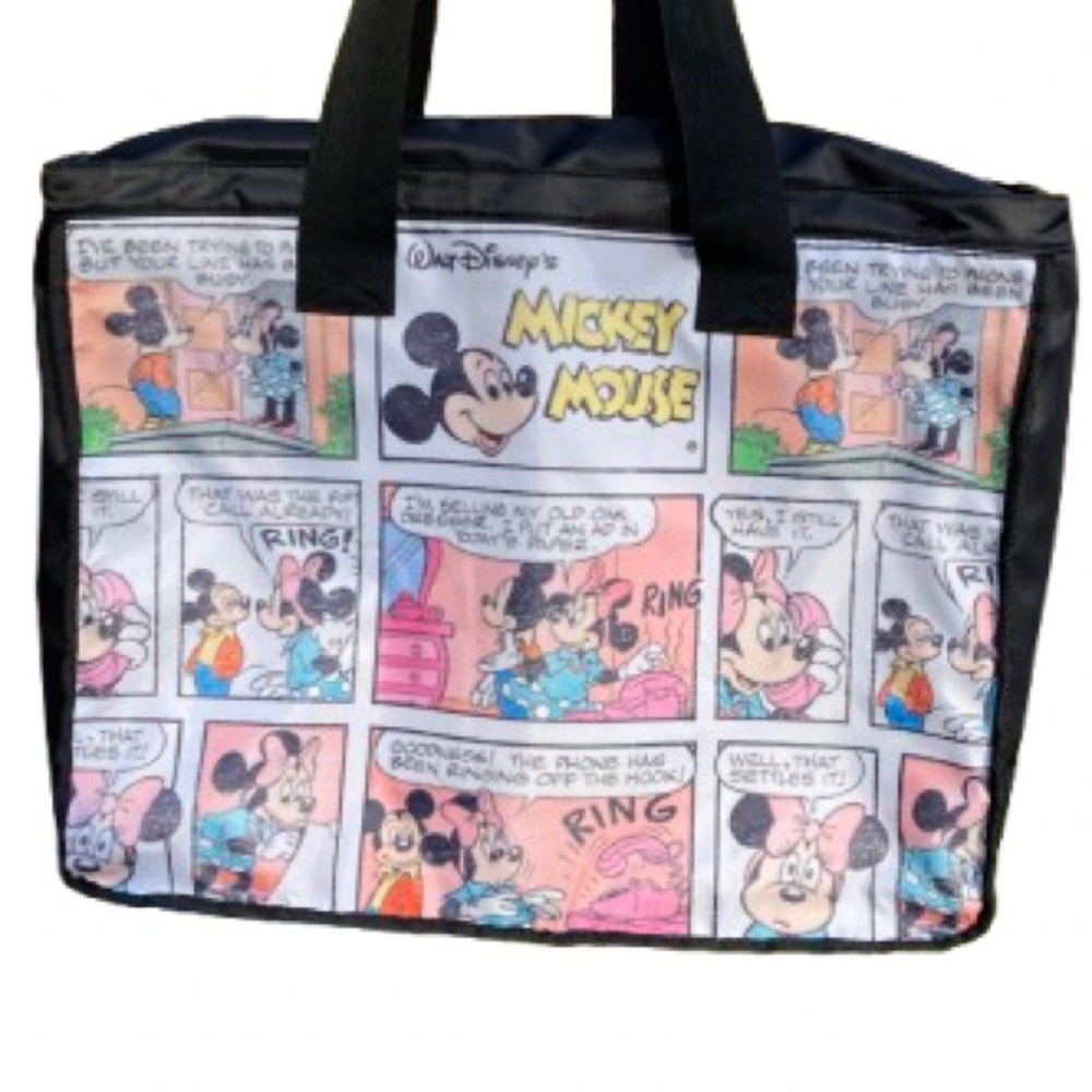 Disney Parks Mickey and Minnie Travel Tote Overnight Bag Retro Comic Style Large